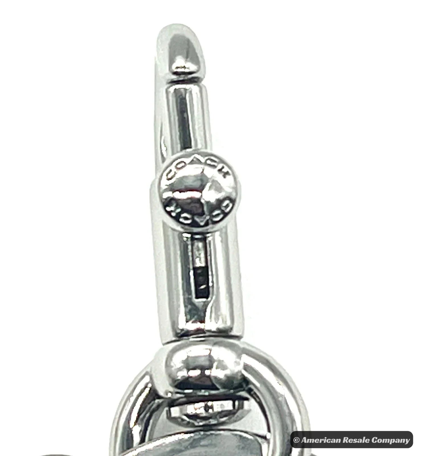 COACH Buttons Vintage Retired Rare Trigger Snap Keychain Fob #F63982