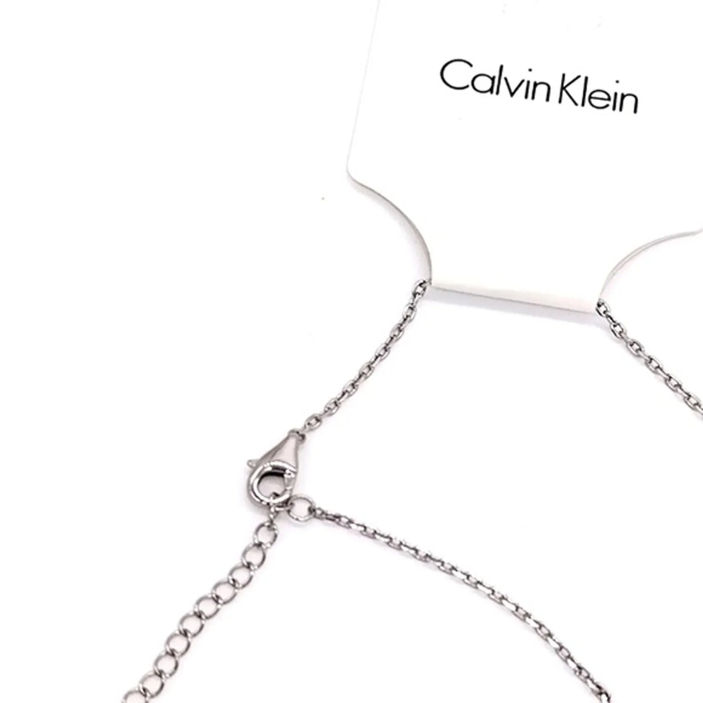 $48 Calvin Klein CK Minimalist Sapphire Blue Swarovski Bead Pendant Necklace