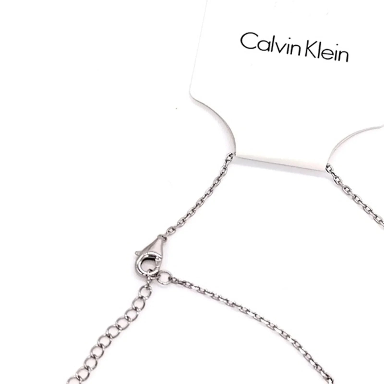 $48 Calvin Klein CK Minimalist Sapphire Blue Swarovski Bead Pendant Necklace