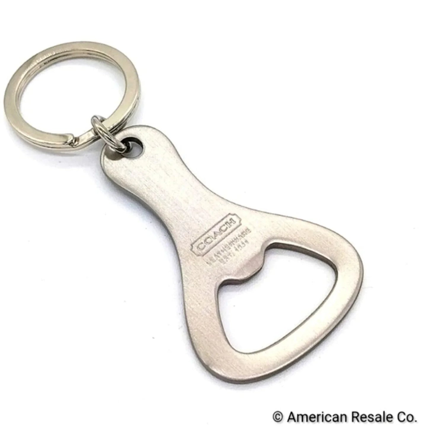 COACH Vintage Brushed Nickel Real Bottle Opener Keychain Style # FS7289