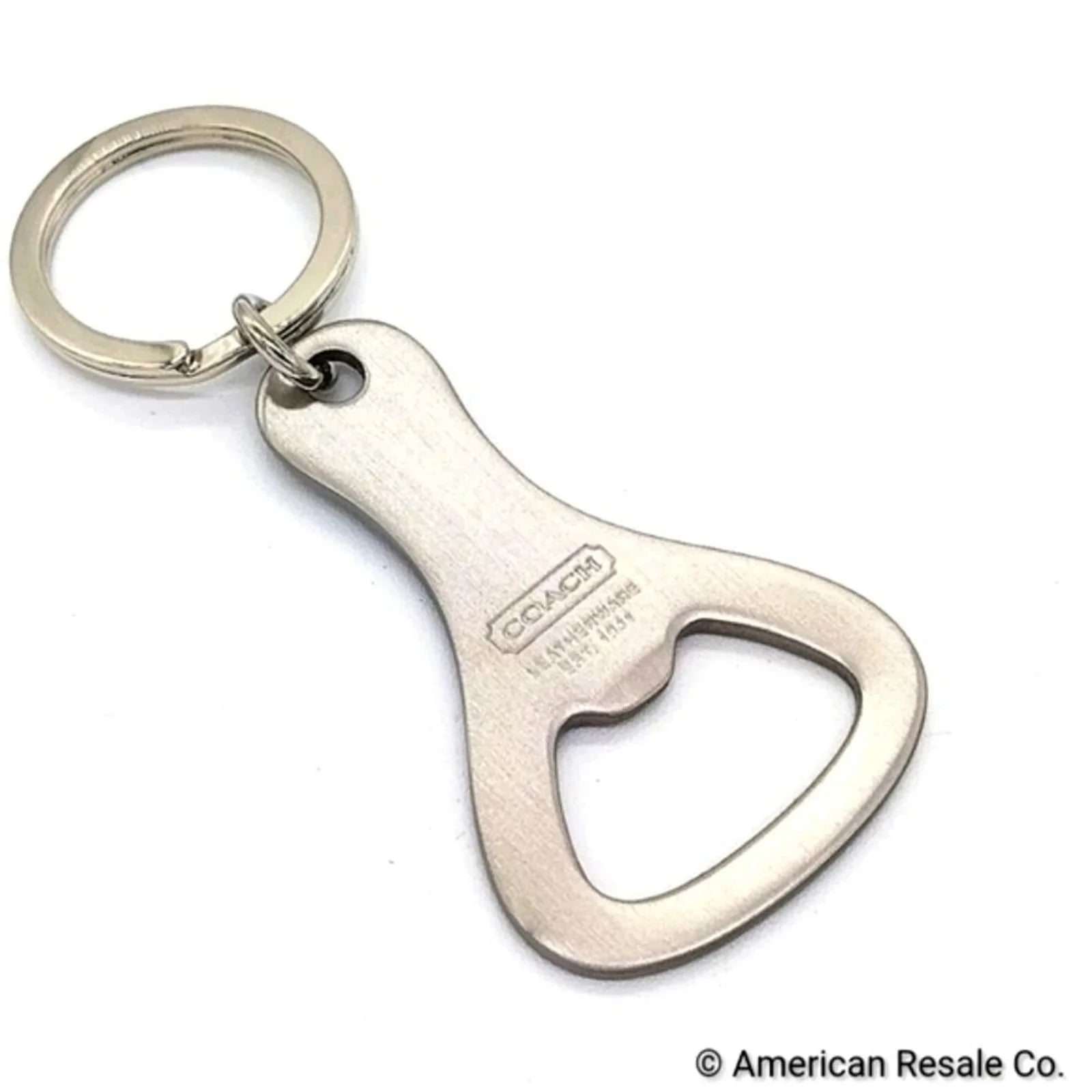 COACH Vintage Brushed Nickel Real Bottle Opener Keychain Style # FS7289