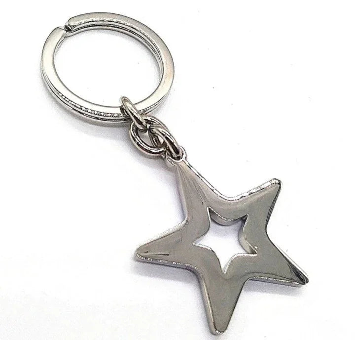 COACH Vintage Signature Red Enamel Star Keychain Key Ring FOB NWOT Style # 7358