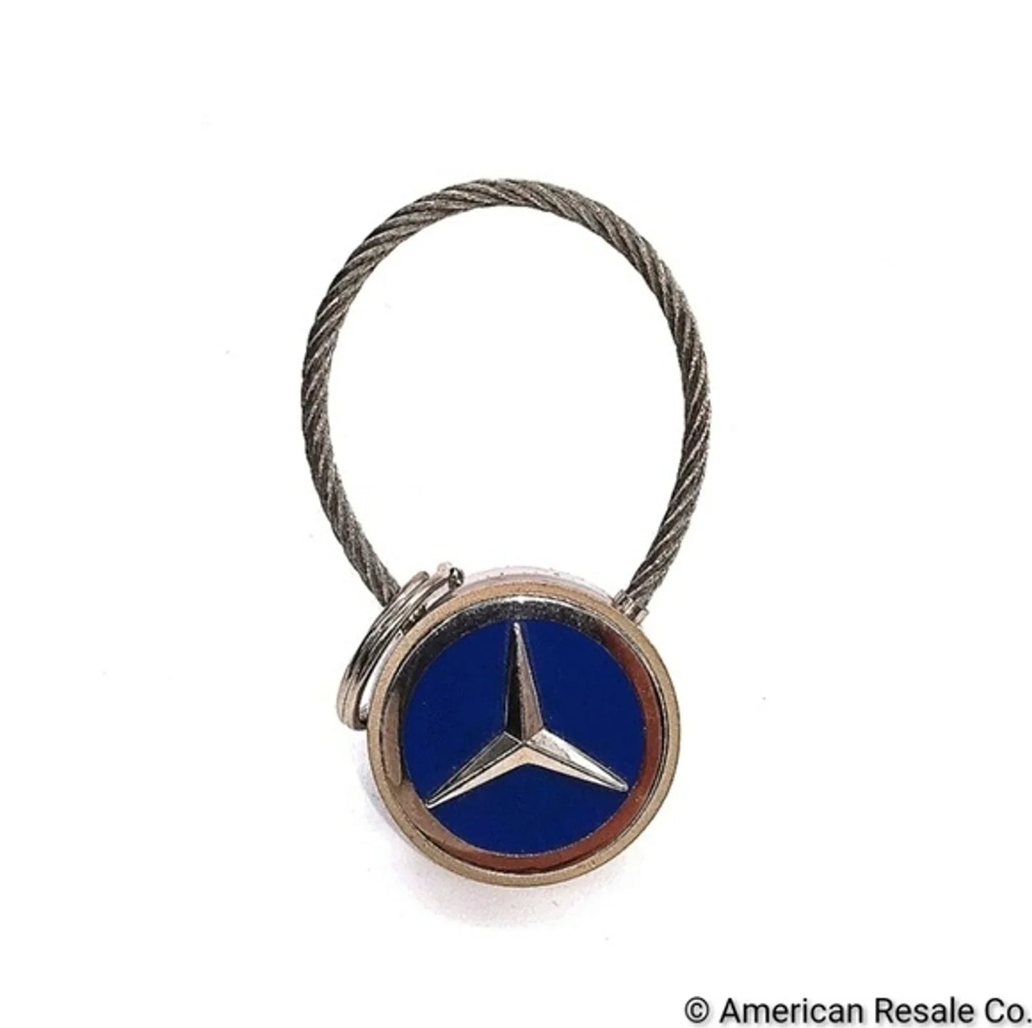 Authentic Mercedes Benz Vintage Keychain Key Fob in Stainless Steel OEM