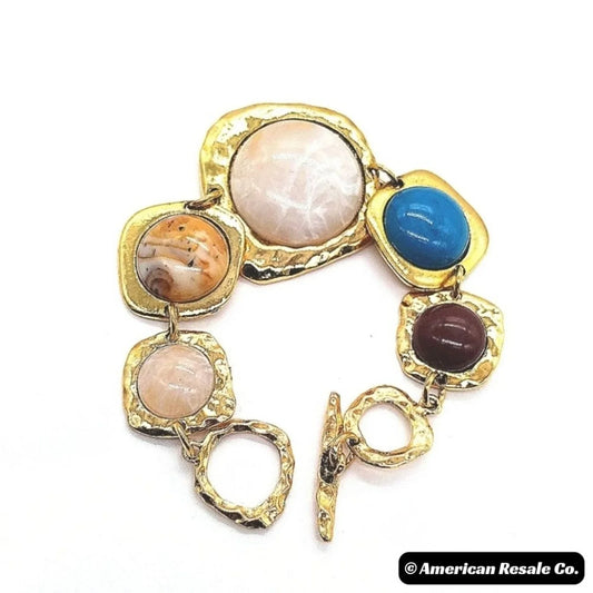 Chunky Gold Bracelet, Vintage Style Boho Bracelet, Statement Bracelet