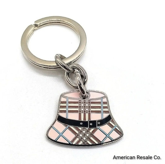 Vintage BURBERRY Nova Check Bucket Hat Keychain Fob Purse Charm-Unisex