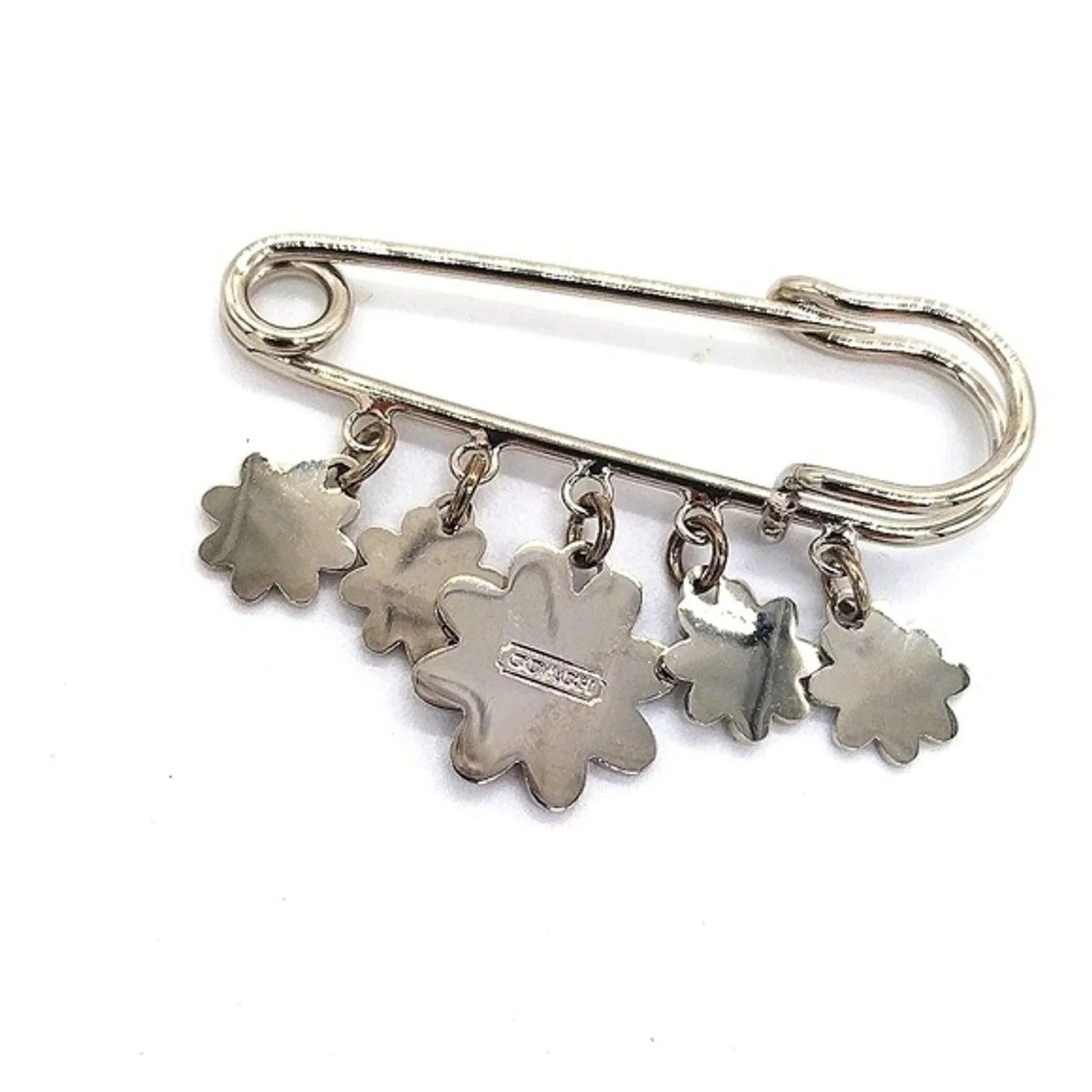 COACH Vintage Multi Daisy Flower Charm Pin Brooch HandBag Backpack Purse Charm